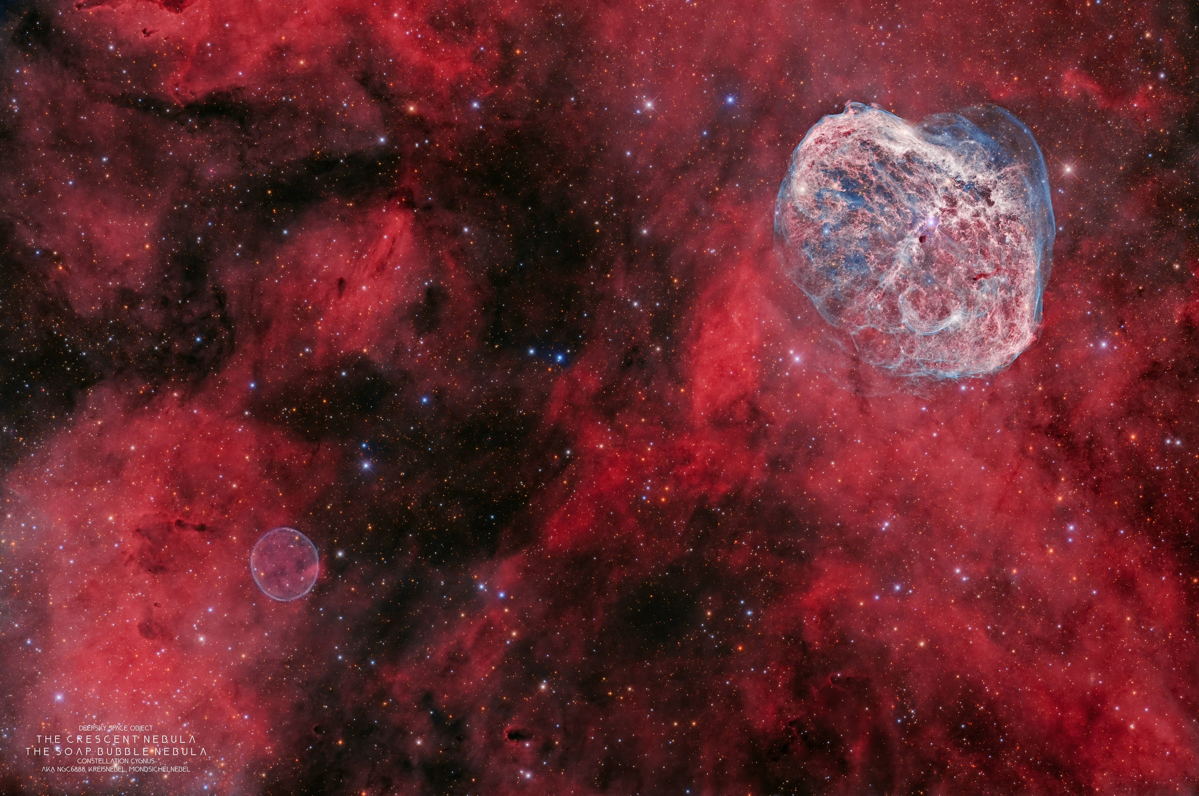 NGC6888 CrescentNebula SoapBubbleNeblua LRGBHOO RemoteTelescope 1665mm web4096